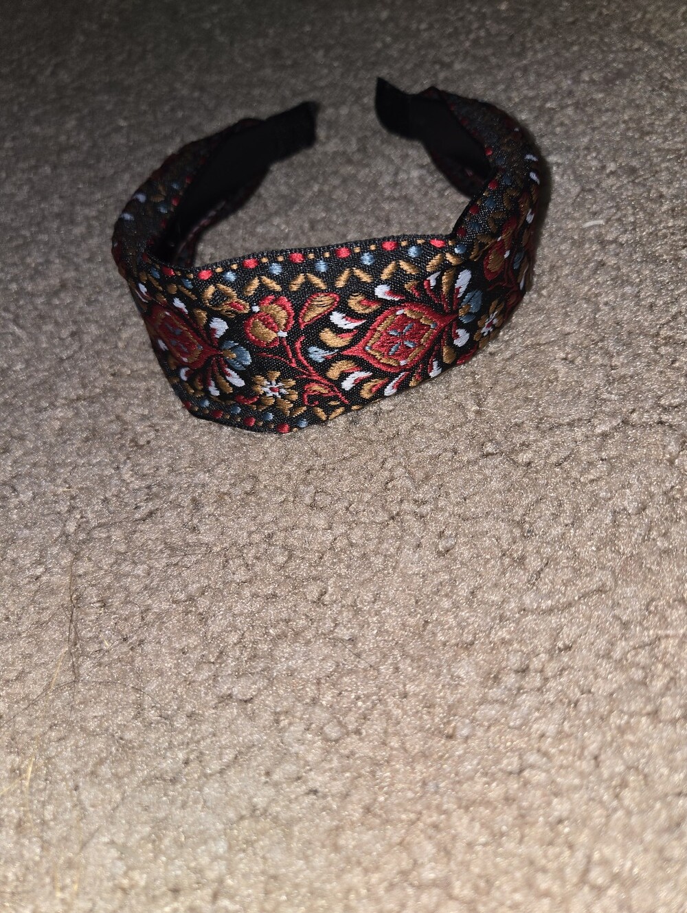 Colorful Boho Jacquard Ribbon Trio - Red, Blue, Handmade Get 1.  Hair1 - Picture 9 of 11